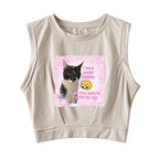 I have Social Anxiety Sleeveless Crop Top