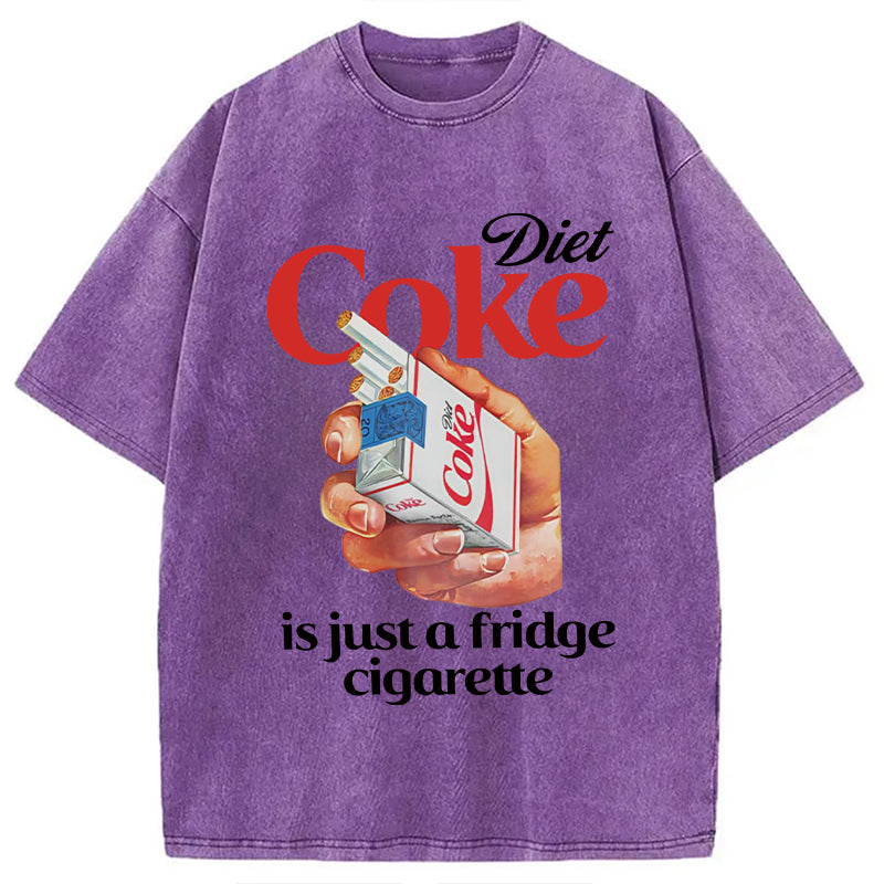 Just A Fridge Cigarette Coke Washed T-Shirt