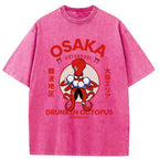 Osaka Octopus Monster Japan Washed T-Shirt