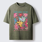 Positive Flower Vibe Washed T-Shirt