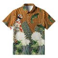 Geisha Among The Chrysanthemums Button-up Shirt