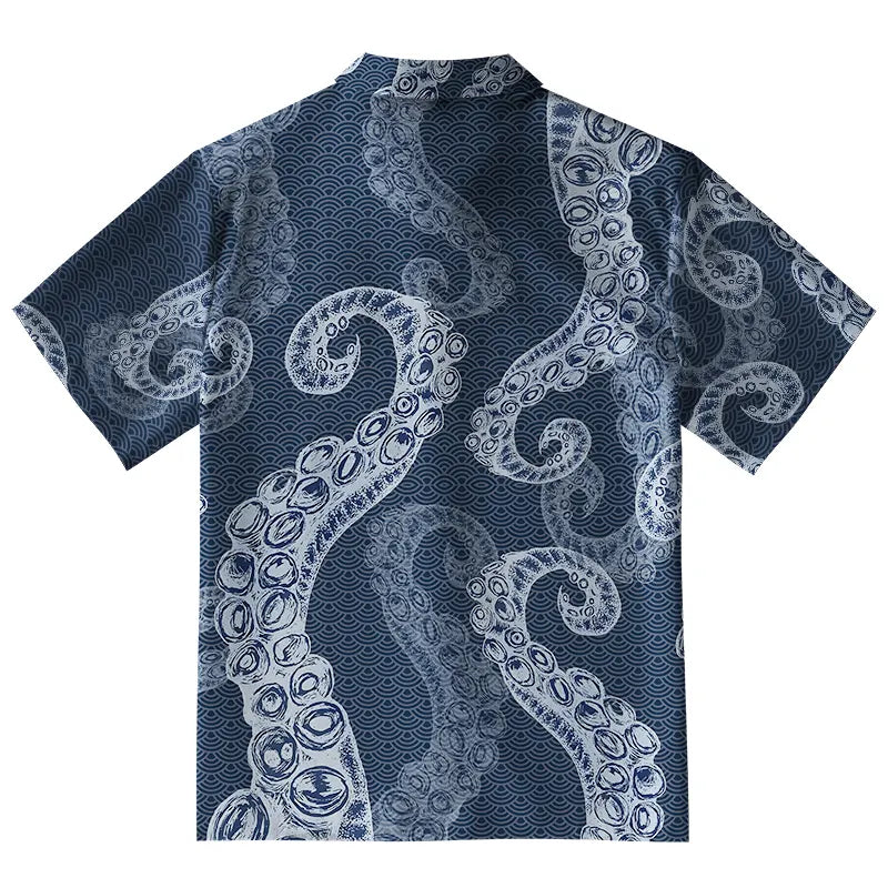 Octopus Tentacles Japanese Button-up Shirt