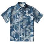 Palm Tree And Flying Birds Button-up Shirt