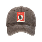 Cute Black Cat Japanese Washed Cap