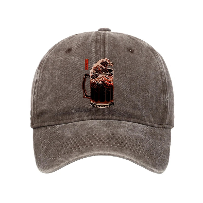 The Great Wave Of Beer Japanese Washed Cap