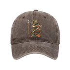 Cat Samurai Japanese Art Washed Cap