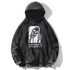 Stay Positive Skeleton Washed Hoodie