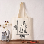A Rabbit And A Duck Tote Bag