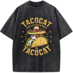 Taco Cat Palindrome Vintage Washed T-Shirt