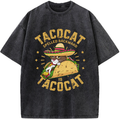 Taco Cat Palindrome Vintage Washed T-Shirt