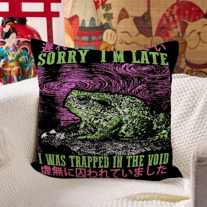 Frogs Trapped In The Void  Cushion Pillow