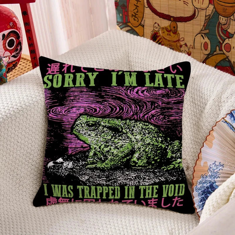 Frogs Trapped In The Void  Cushion Pillow