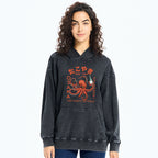 Octopus Drinks Soju Washed Hoodie
