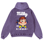 Fujiya Vintage Washed Cotton Back Art Hoodie