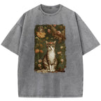 Cats & Flowers Washed T-Shirt