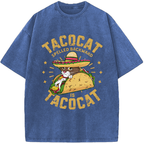 Taco Cat Palindrome Vintage Washed T-Shirt