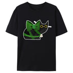 Black Cat And Bow Classic T-Shirt