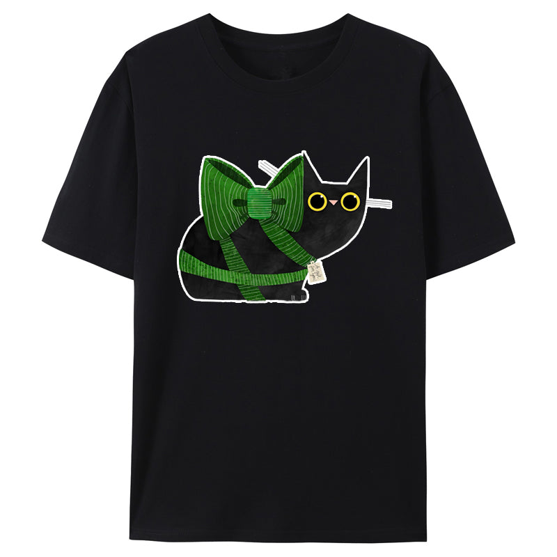 Black Cat And Bow Classic T-Shirt
