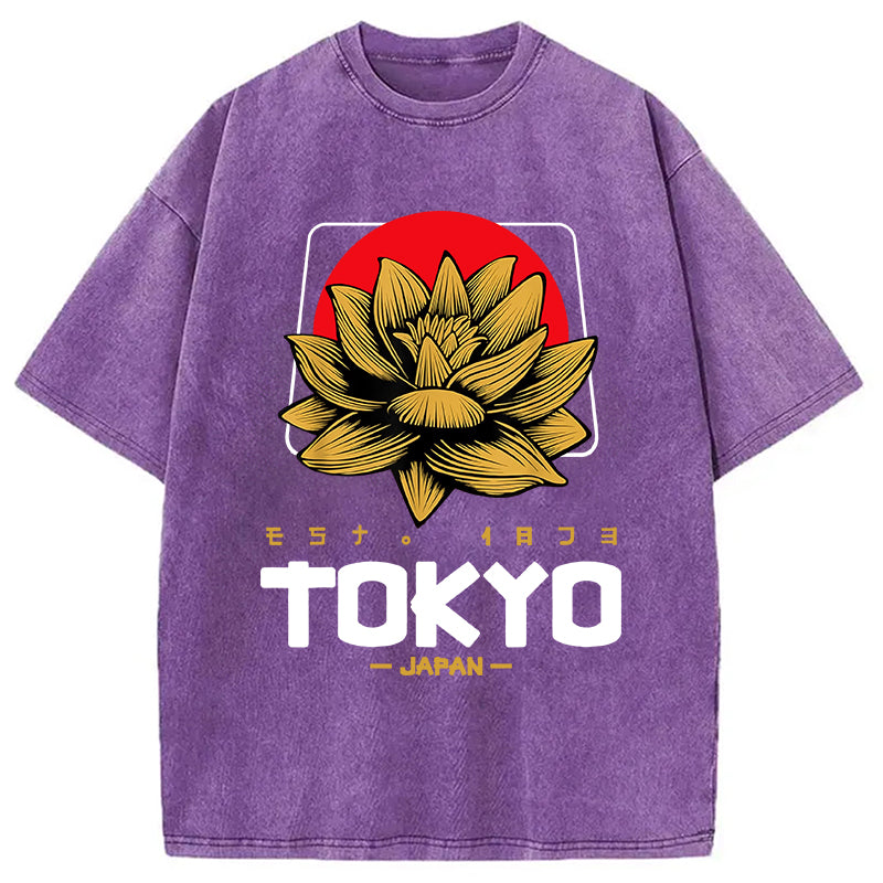 Vintage Tokyo Japan Kanji Souvenir Washed T-Shirt