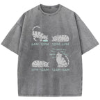 Cat's Schedule Washed T-Shirt