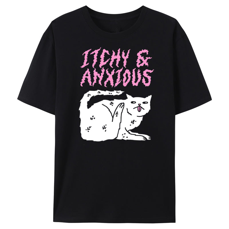 Itchy & Anxious White Cat Classic T-Shirt