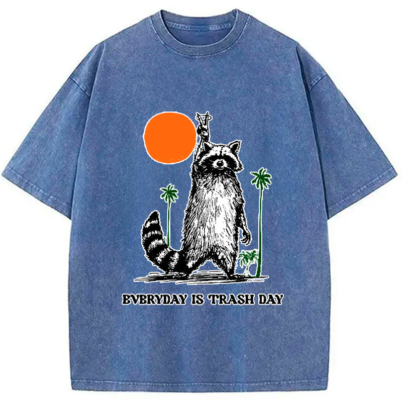 Everyday Is Trash Day Raccoon Washed T-Shirt