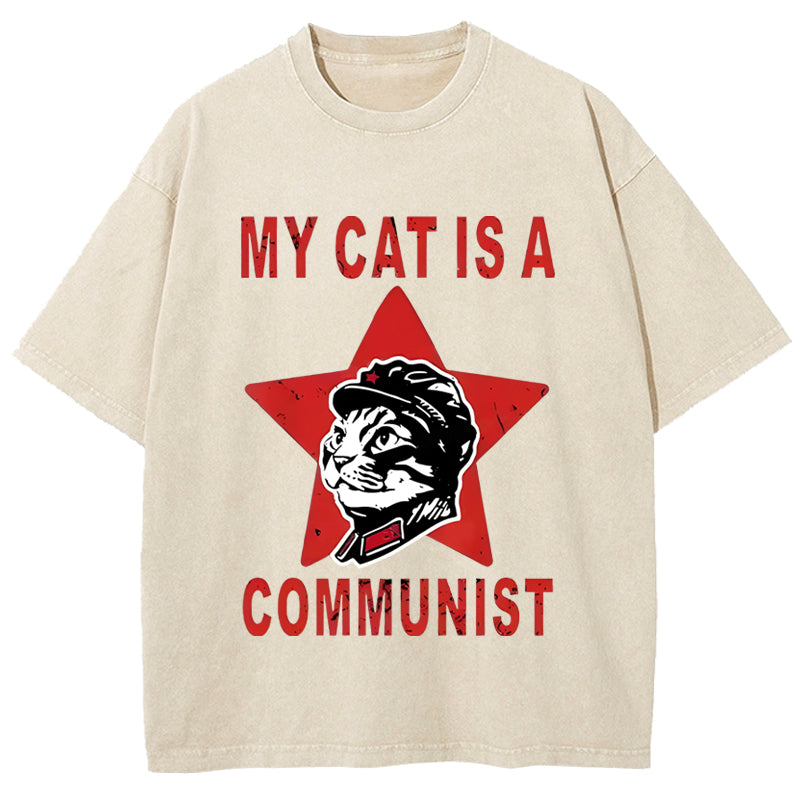 Funny Cat-ism Washed T-Shirt