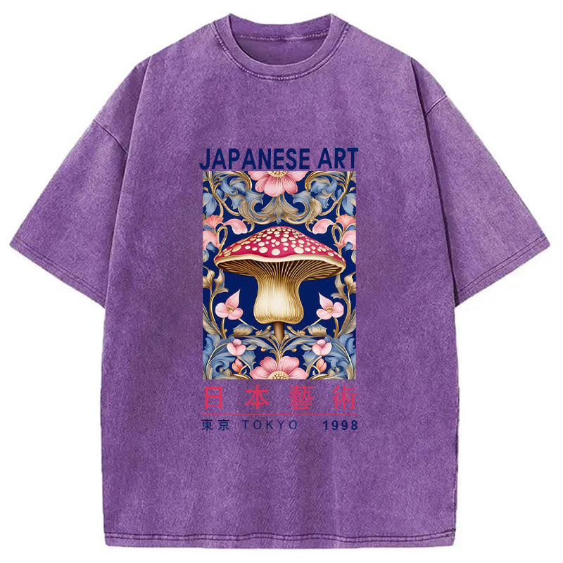 Blue Mushroom Vintage Washed T-Shirt