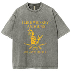 Whiskey Vintage Wash Japanese Design T-Shirt