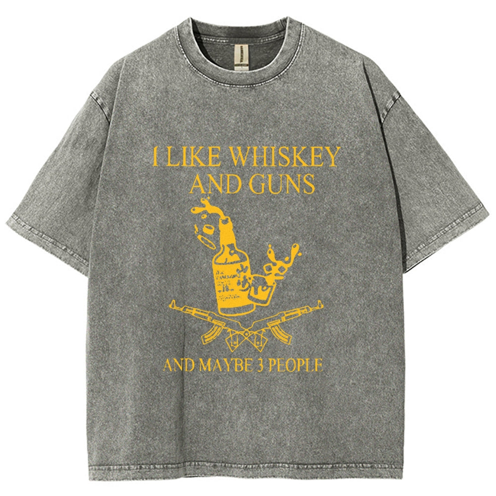 Whiskey Vintage Wash Japanese Design T-Shirt