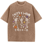 Happy Halloween Japanese Washed T-Shirt