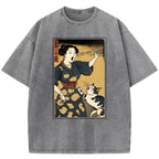 Woman Yelling At Cat Washed T-Shirt