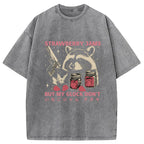 Strawberry Jams Glock Funny Raccoon Washed T-Shirt