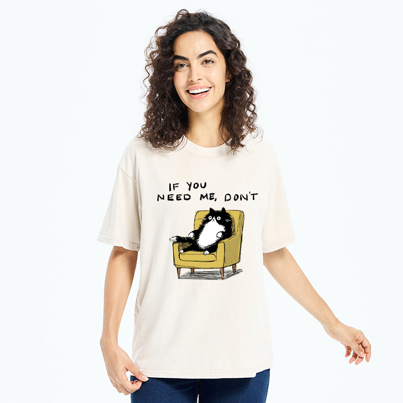 Unisex Unavailable Cat Washed T-Shirt