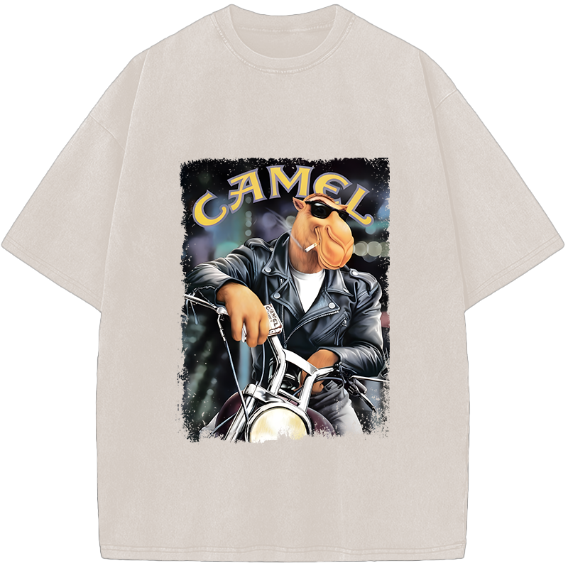 Unisex Tough & Unstoppable Camel Vintage Washed T-Shirt