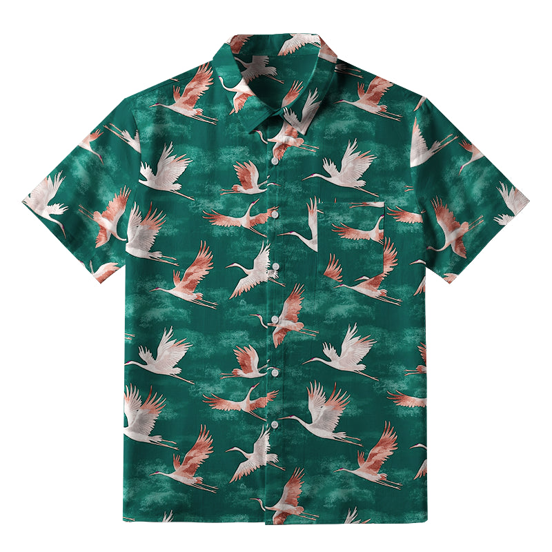 Cranes In Flight Button-up Shirt