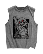 I'll Be Damned If I Die Sober Vintage Distressed Washed Tank Top