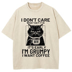 Funny Grumpy Cat Washed T-Shirt