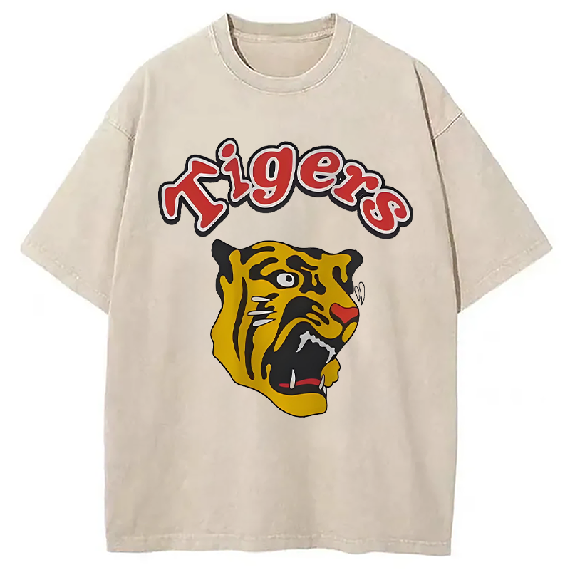 Vintage Hashin Tigers Japanese Baseball Washed T-Shirt