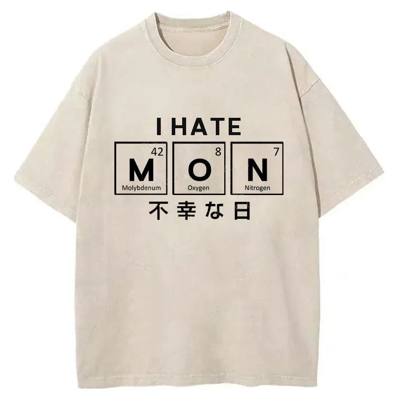I Hate Monday Washed T-Shirt