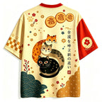 Japanese Maneki Neko Art Jersey Shirts