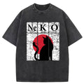 Vintage Cat Silhouette Washed T-Shirt