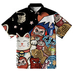 Traditional Japanese Elements Button-up Shirt