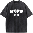 Unisex Just Meow Vintage Washed T-Shirt
