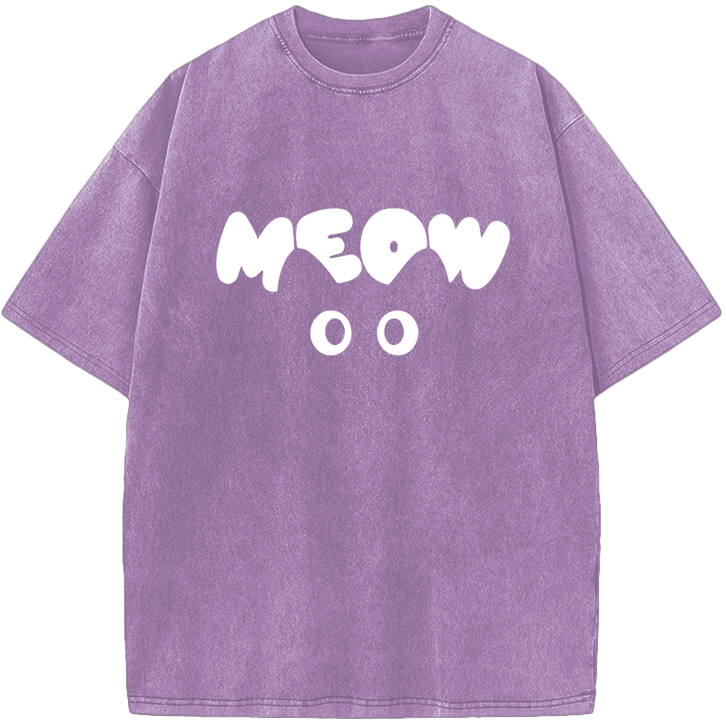 Unisex Just Meow Vintage Washed T-Shirt