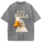 Goose Smoking Funny Meme  Washed T-Shirt