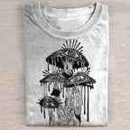 Psychedelic Mushroom Eyes Print T-shirt