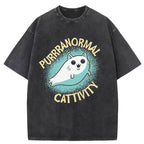 Purrranormal Cattivity Washed T-Shirt