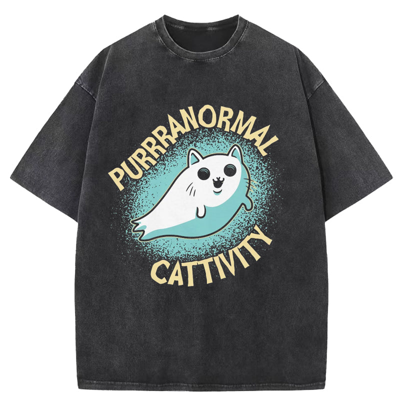 Purrranormal Cattivity Washed T-Shirt