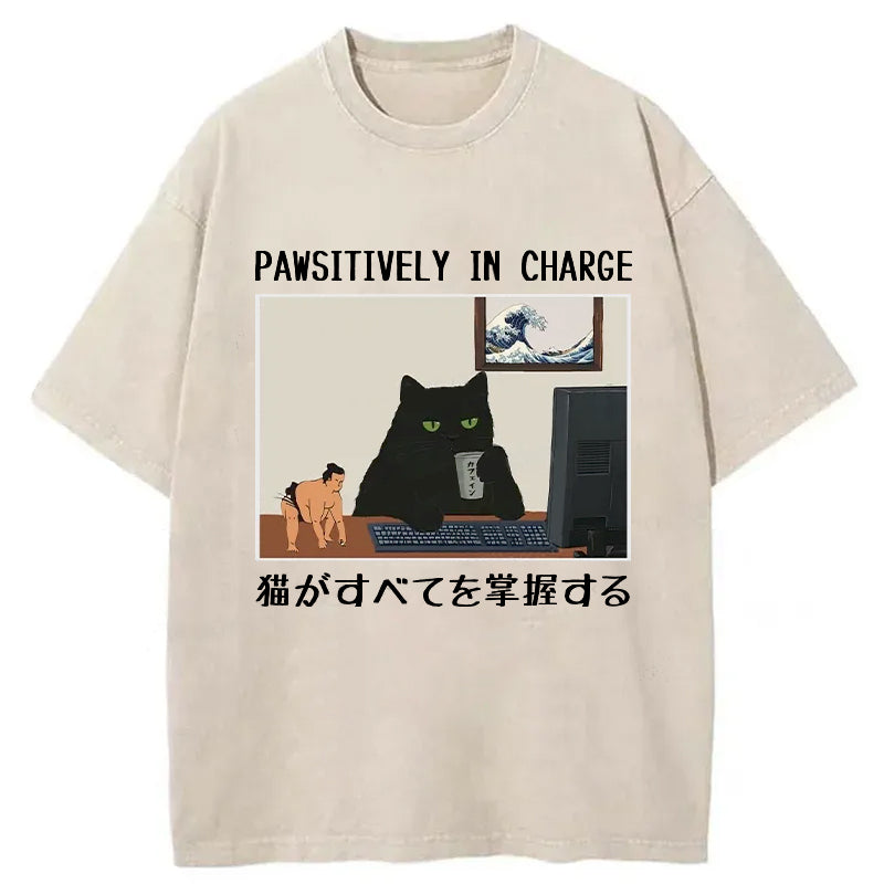 Pawsitively In Charge Washed T-Shirt